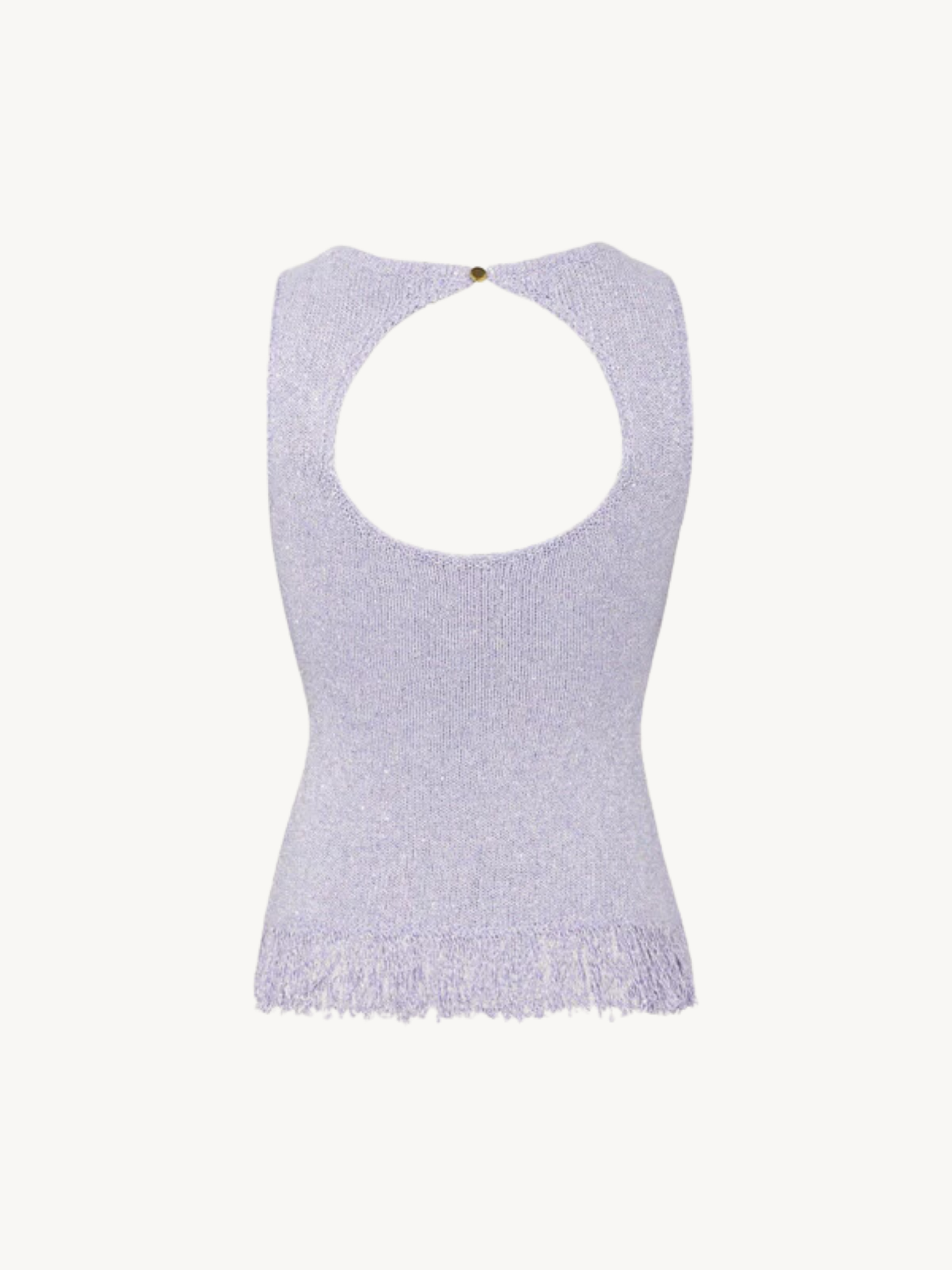 Dana Fringe Top - Lavender Sequin