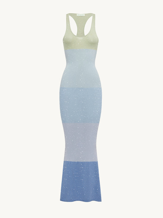 Anabell Dress - Sea Blue Stripe