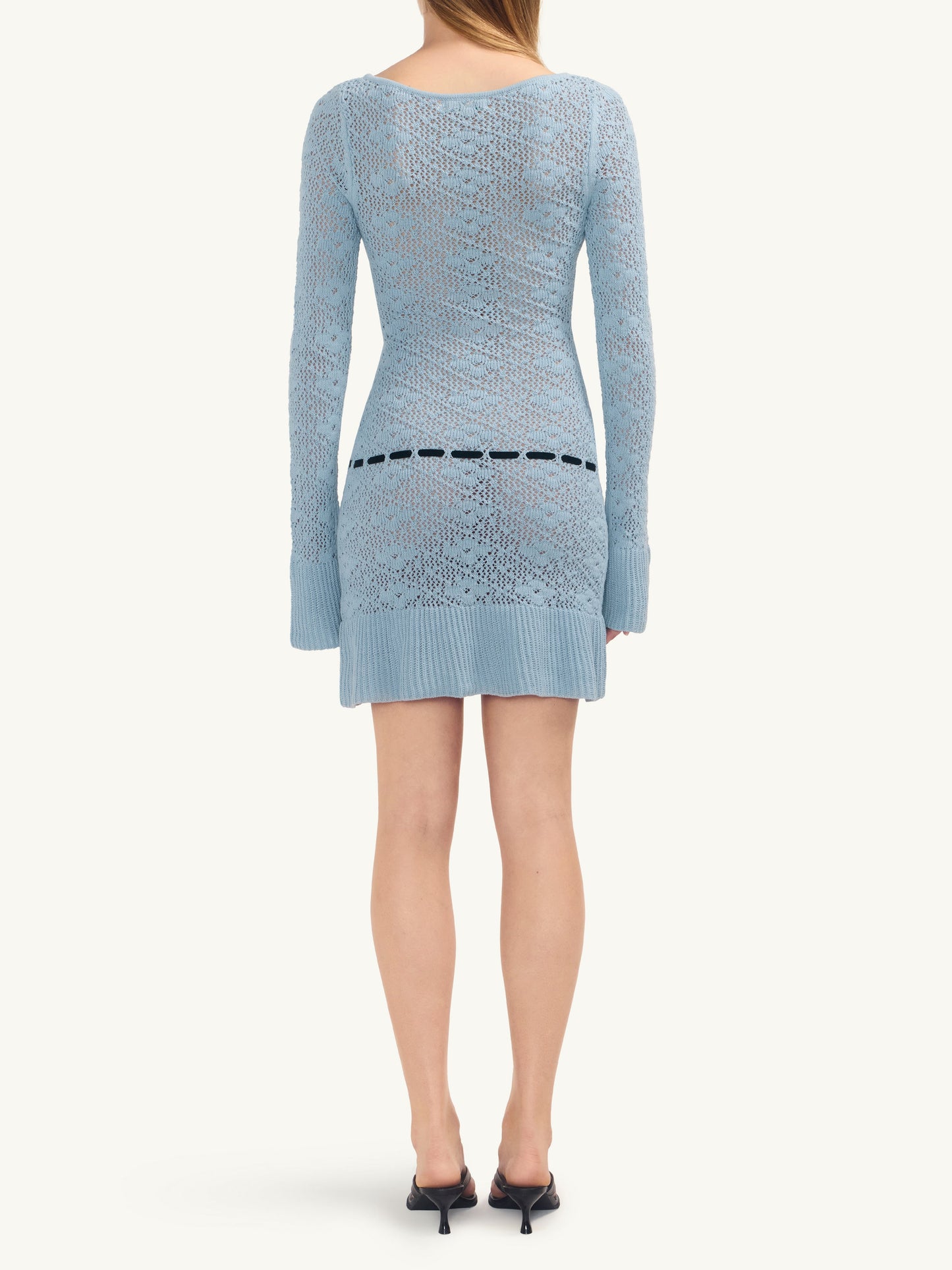 Vivienne Long Sleeve Mini Dress - Light Blue