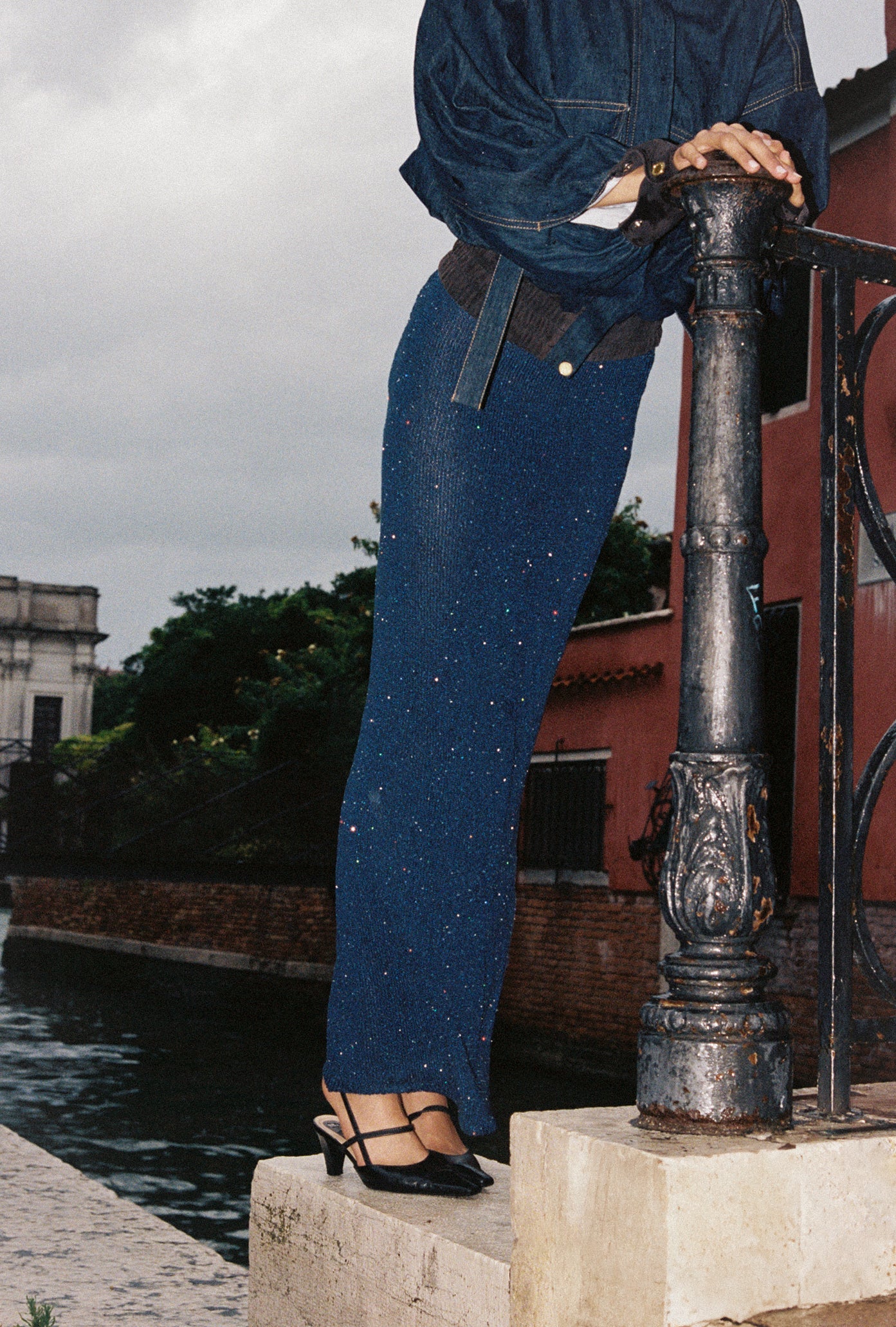 Carolina Skirt - Navy Blue Sequin