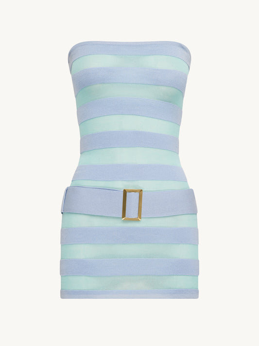 Cora Mini Dress - Seaglass Stripe