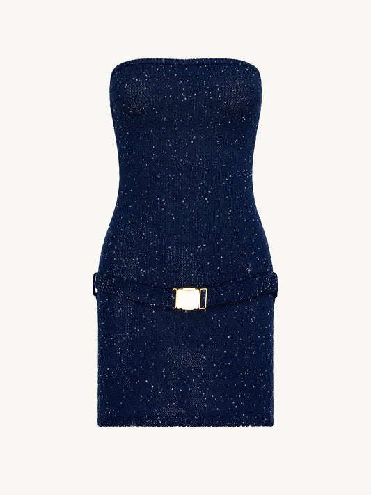 Gisele Mini Dress - Navy Sequin