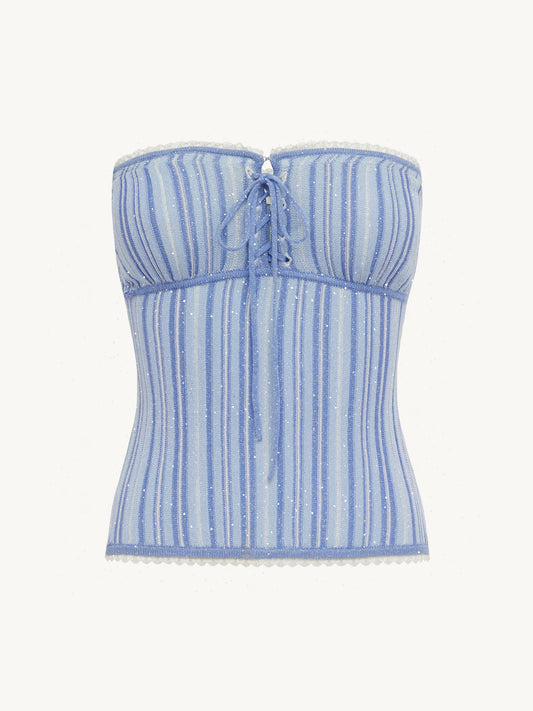 Cleo Top - Sea Mist/Sailor Blue Stripe