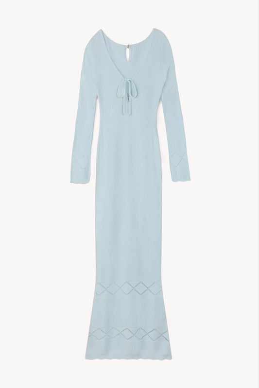 Rita Crochet Dress - Sky Blue