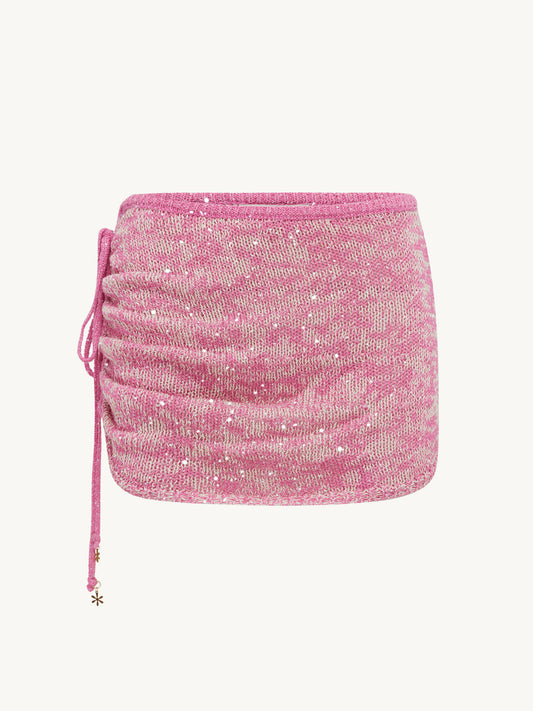 Olivia Mini Skirt - Hydrangea Pink Sequin