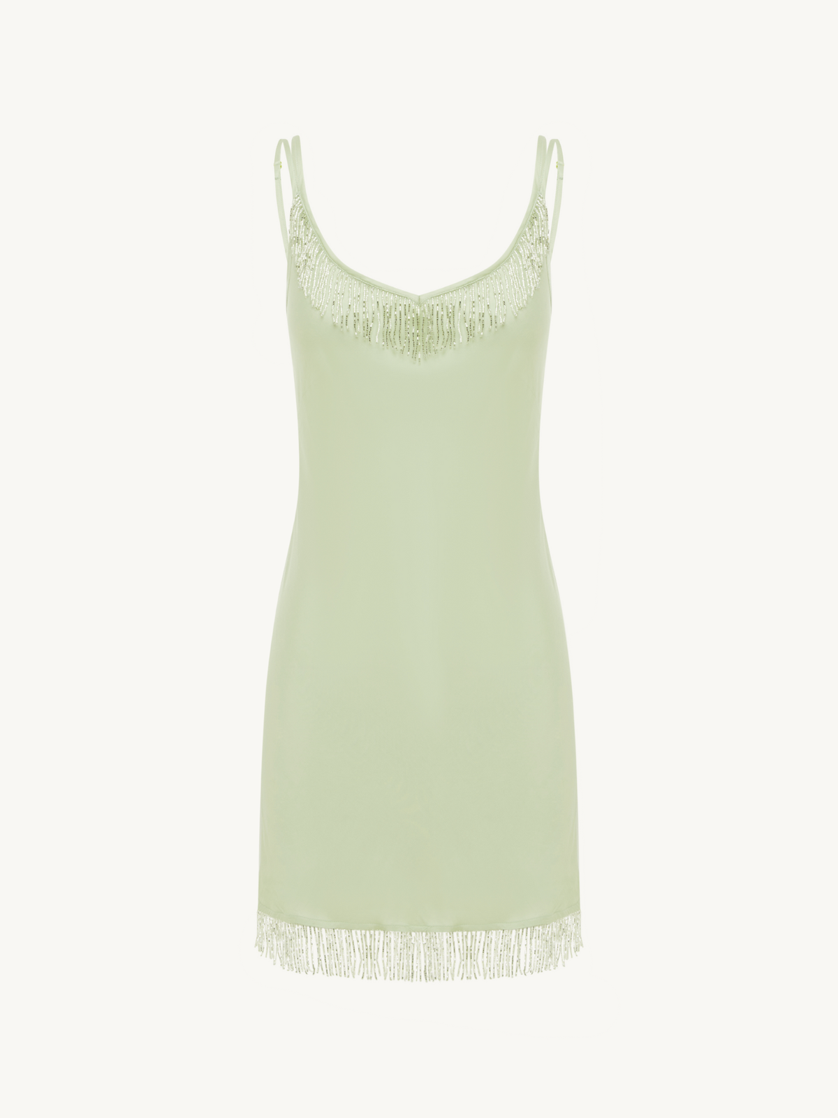 Eliana Beaded Mini Dress - Seafoam