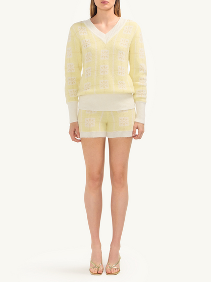 Gigi Jacquard Sweater - Butter