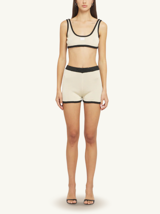 Naomi Contrast Short - Champagne