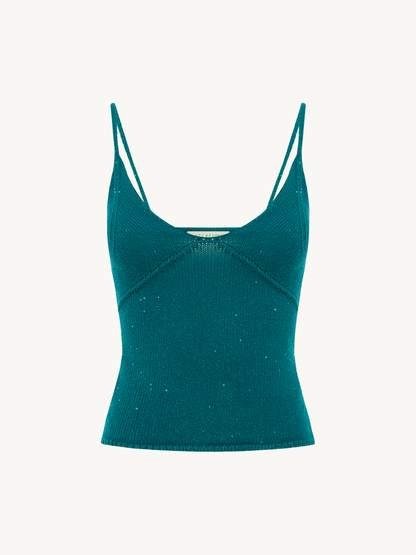 Carolina Camisole - Palm Green Sequin