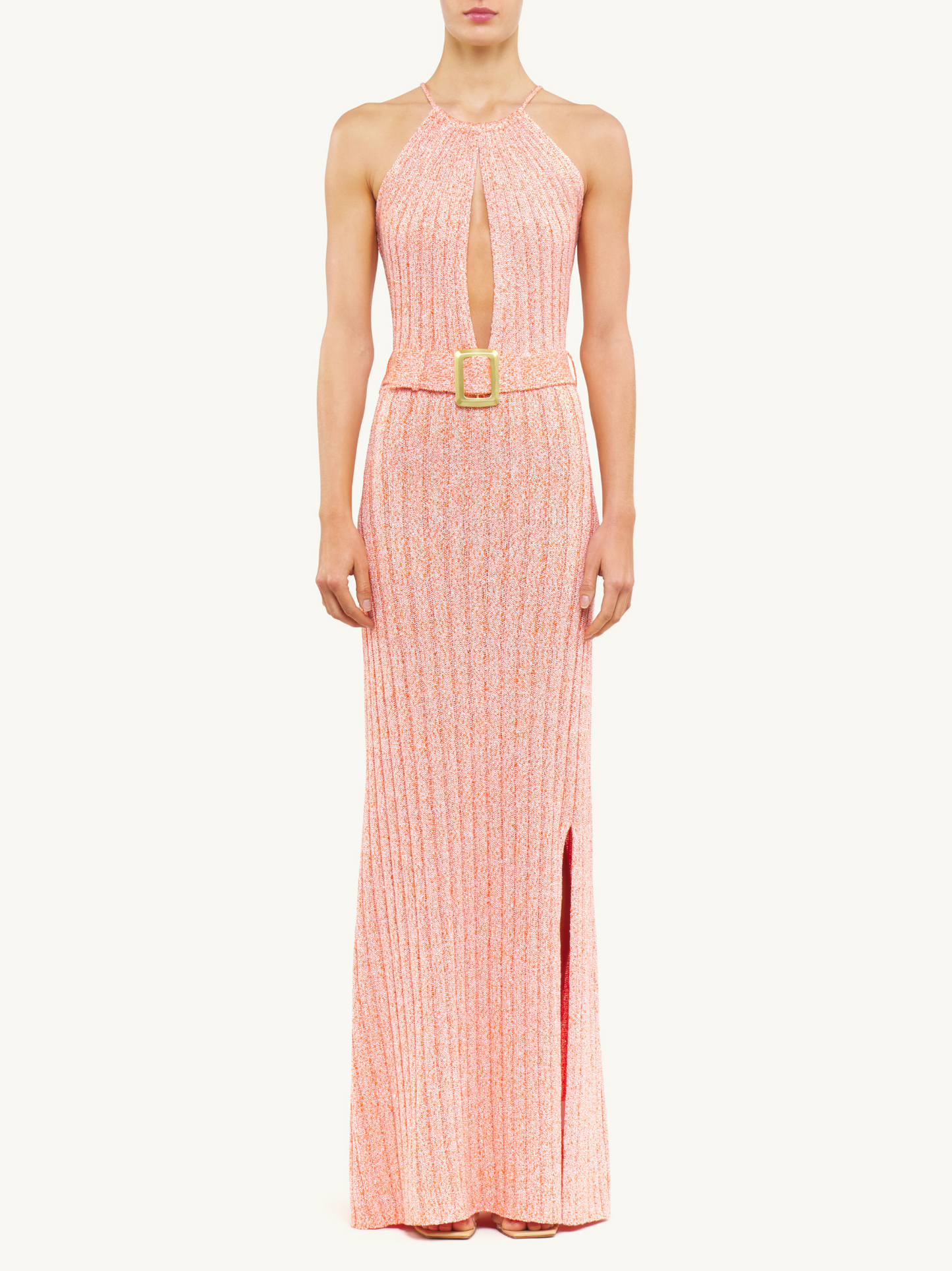 Valeria Dress - Peach Sequin