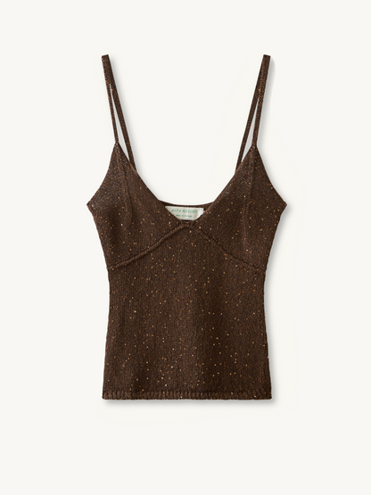 Carolina Camisole - Dark Chocolate Sequin
