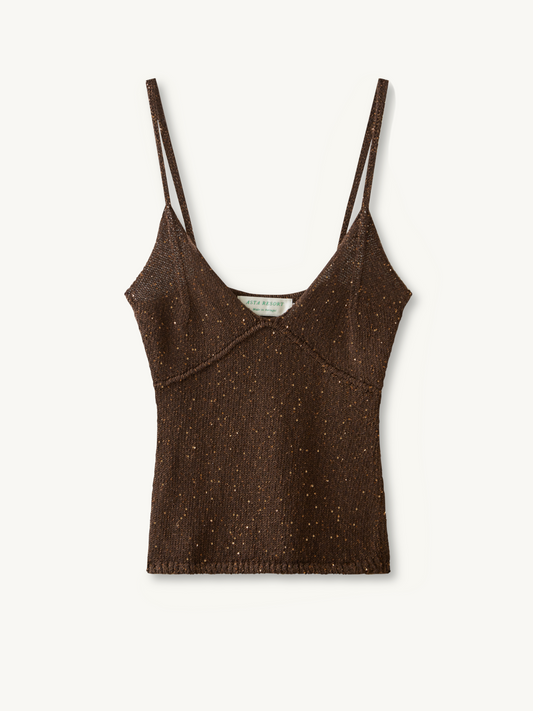 Carolina Camisole - Dark Chocolate Sequin