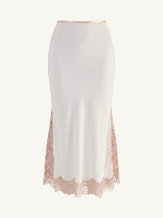 Nikolina Midi Skirt - Salt/Pink Salt