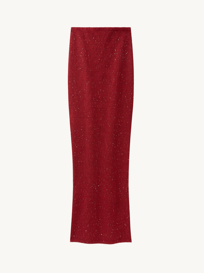 Carolina Skirt - Wine Sequin