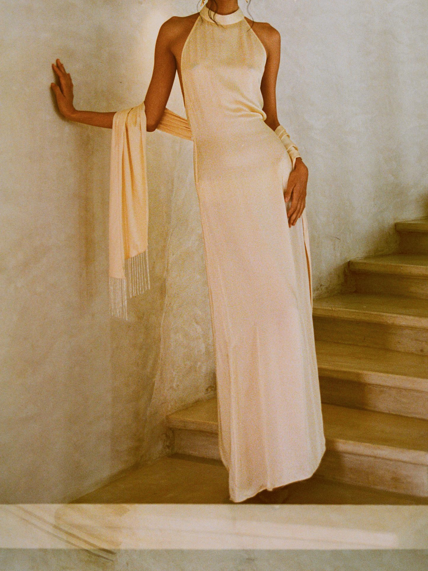 Stella Hand Beaded Dress - Lemon