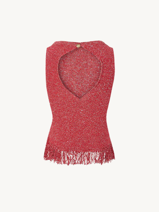 Dana Fringe Top - Rossa Sequin