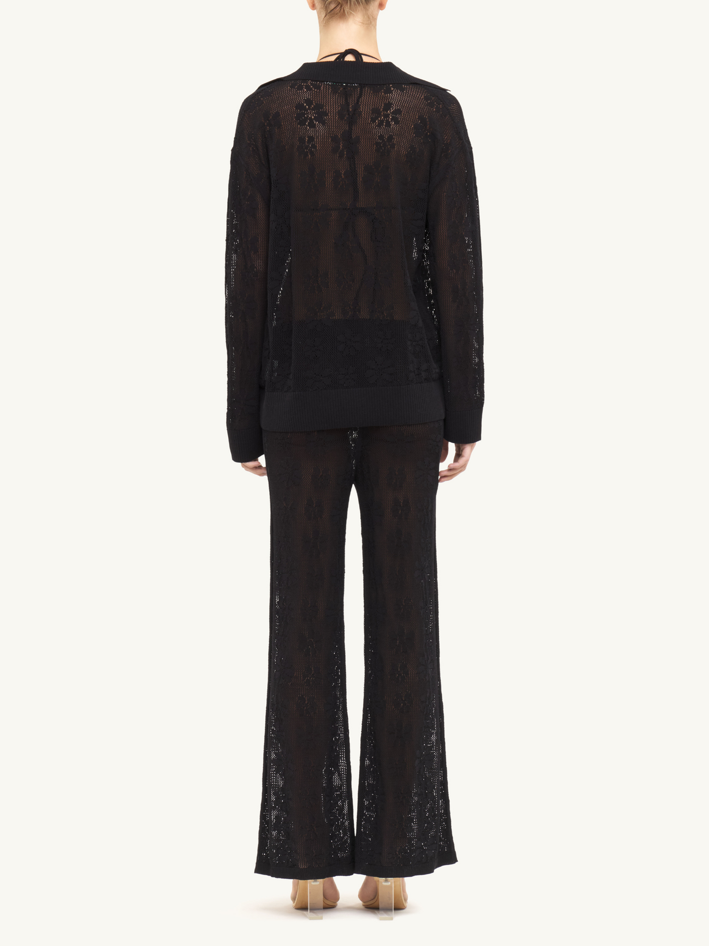 Delilah Crochet Pant - Black