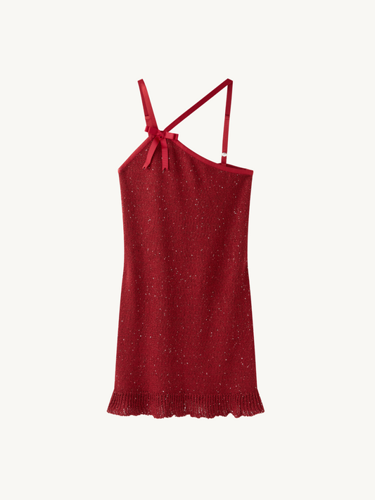 Aimee Mini Dress - Wine Sequin