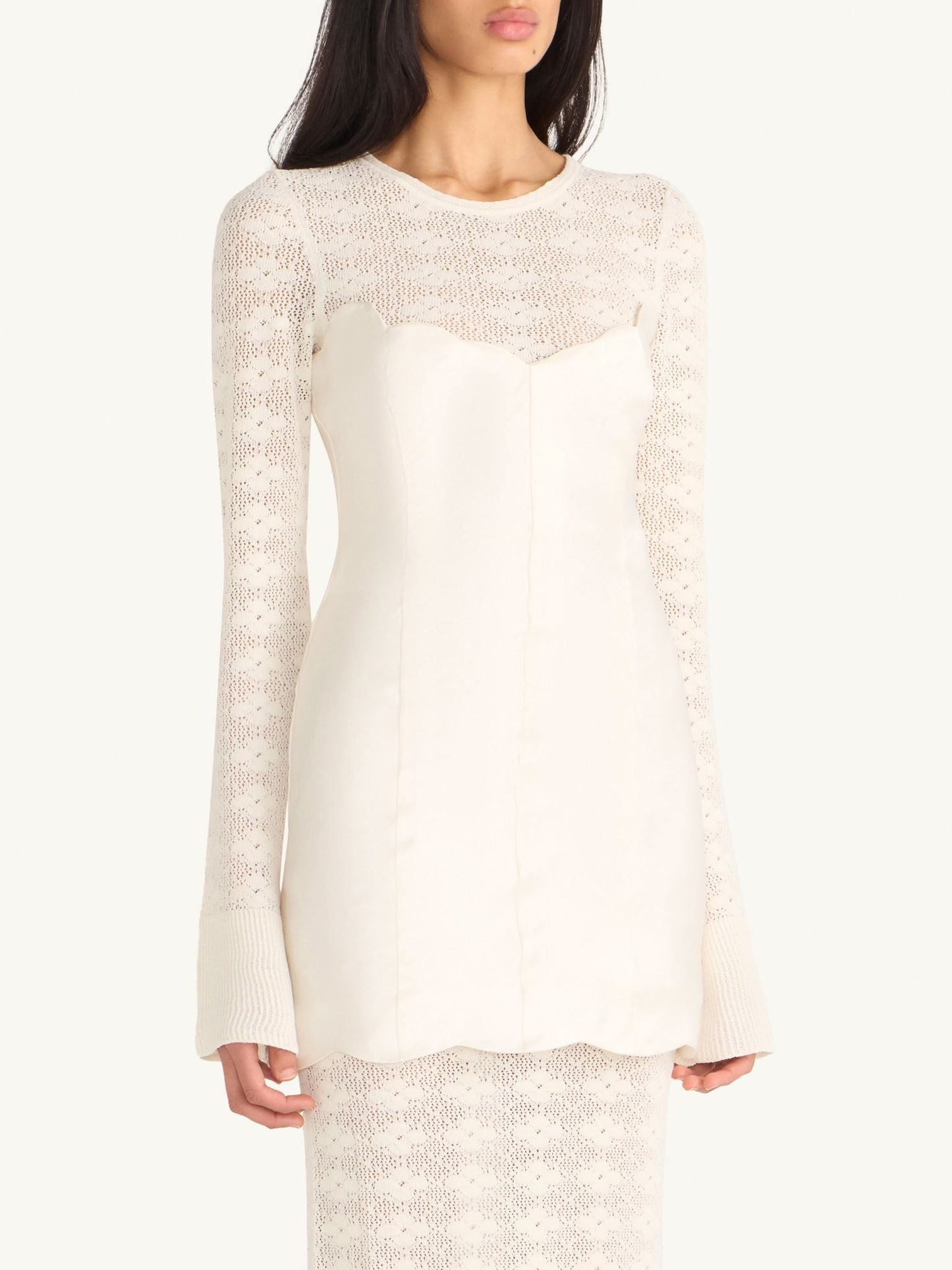 Miranda Long Sleeve Dress - Ivory