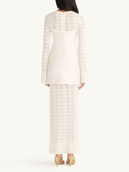 Miranda Long Sleeve Dress - Ivory