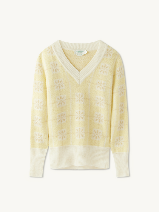 Gigi Jacquard Sweater - Butter
