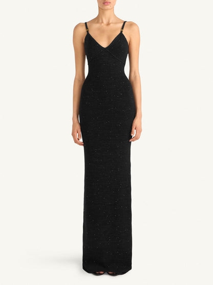 Delilah Dress - Black Sequin