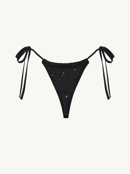 Lio Bikini Bottom - Black Sequin