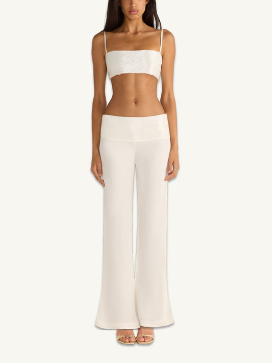 Iris Beaded Pant - Salt