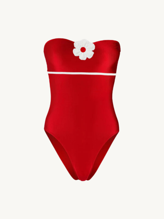 Laure Strapless Swimsuit - Rossa