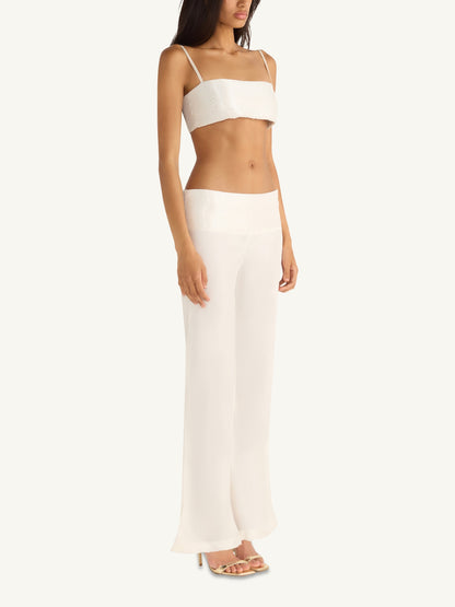 Iris Beaded Pant - Salt