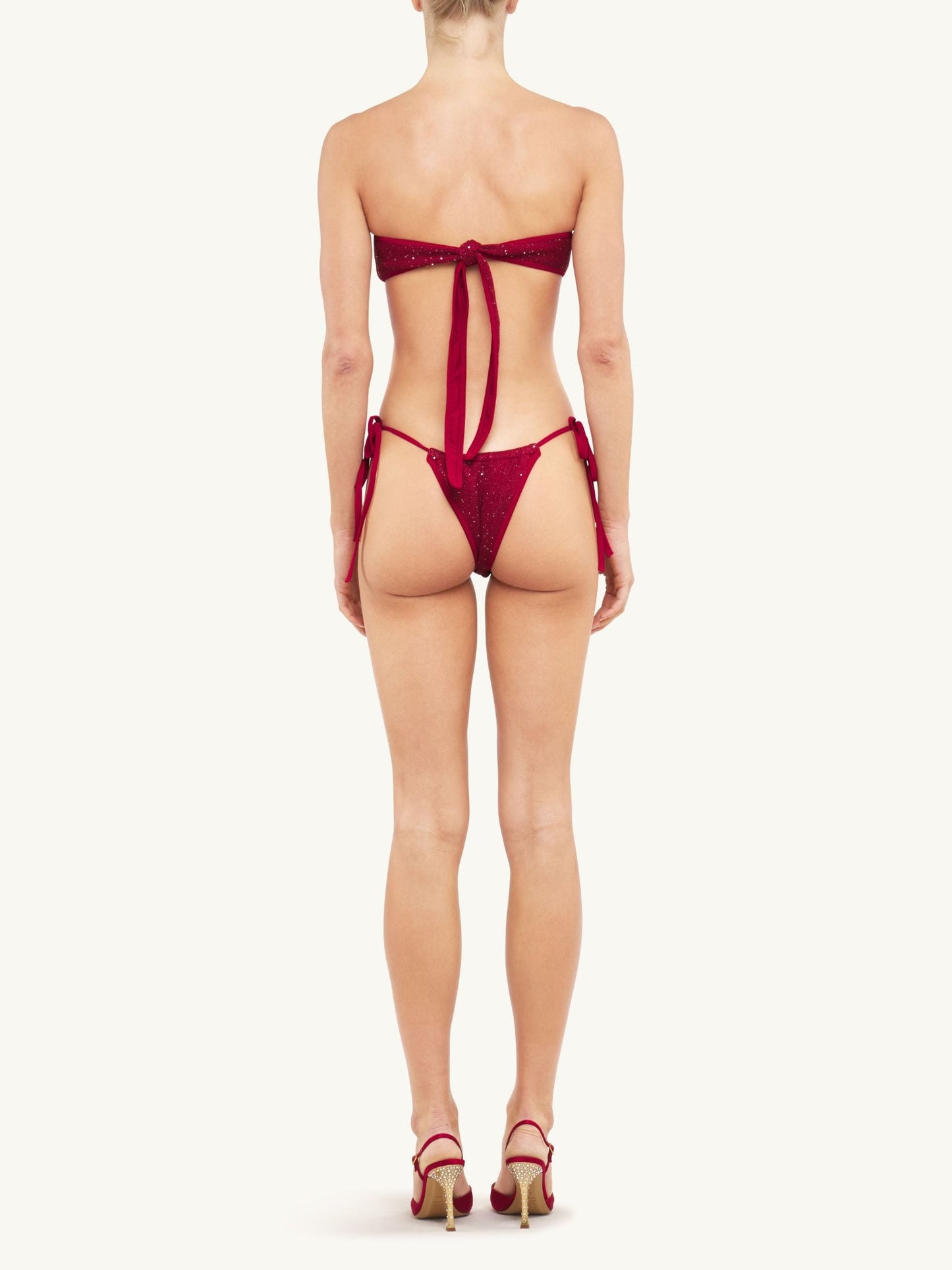 Mia Knitted Bikini Top - Wine