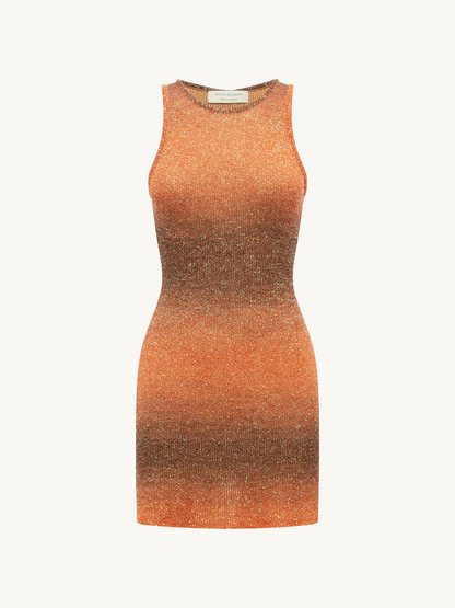 Natalia Ombre Mini Dress - Burnt Orange Sequin