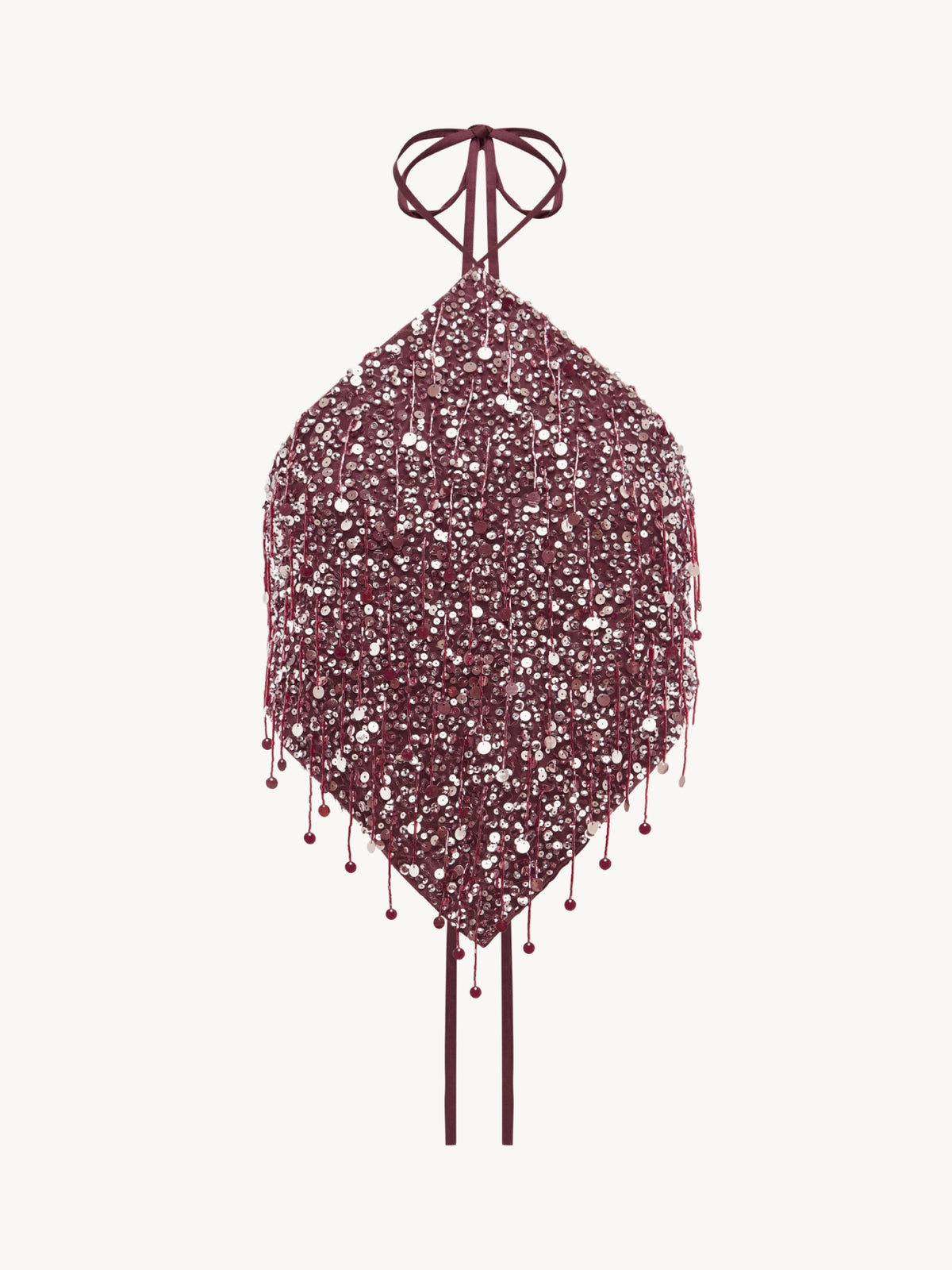 Claire Hand Beaded Camisole - Plum