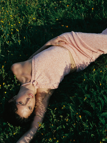 Carolina Skirt - Peach Sequin
