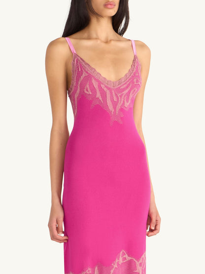 Adele Midi Dress - Dark Rose