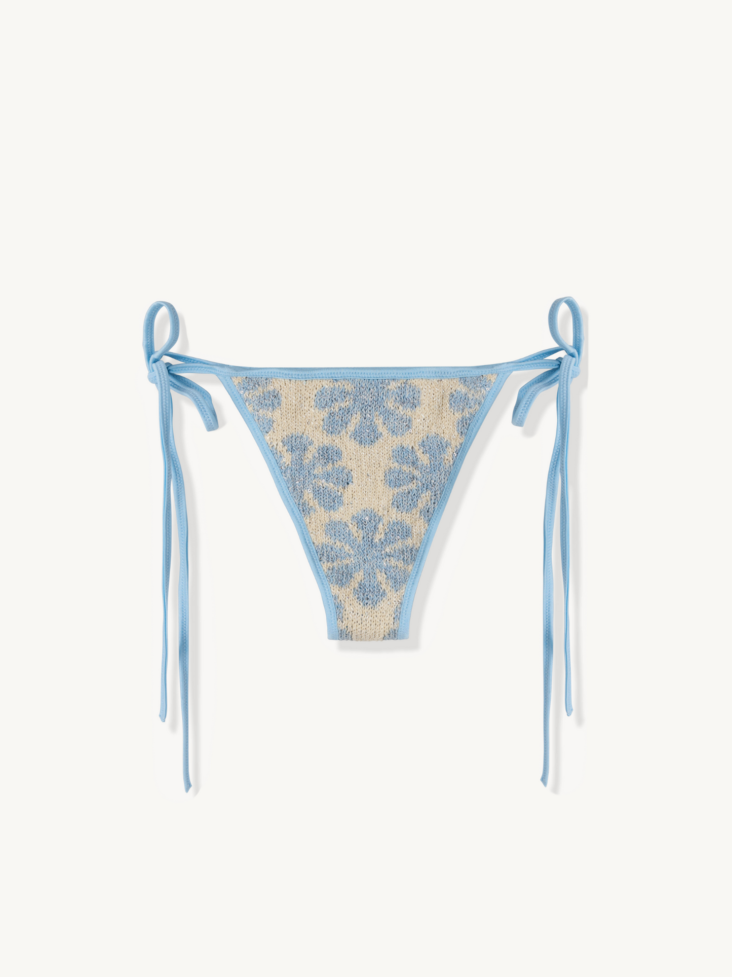 Lio Jaquard Bikini Bottom - Salt/Sky Blue Delilah Sequin