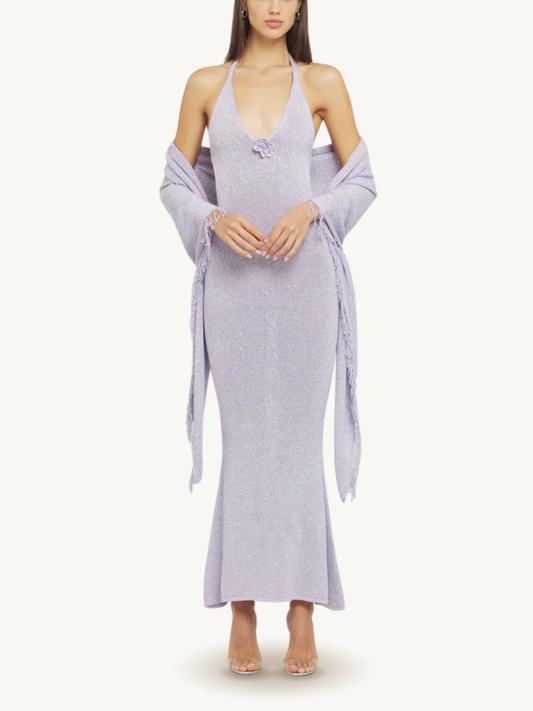 Daphne Dress - Lavender Sequin