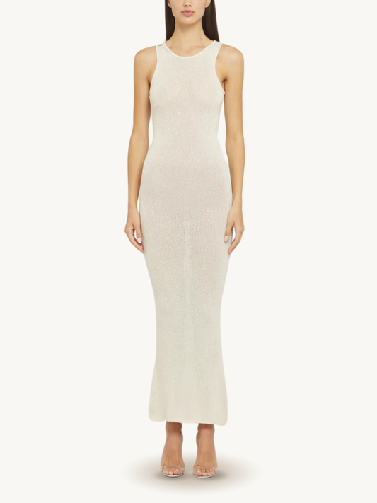 Natalia Dress - Ivory Sequin