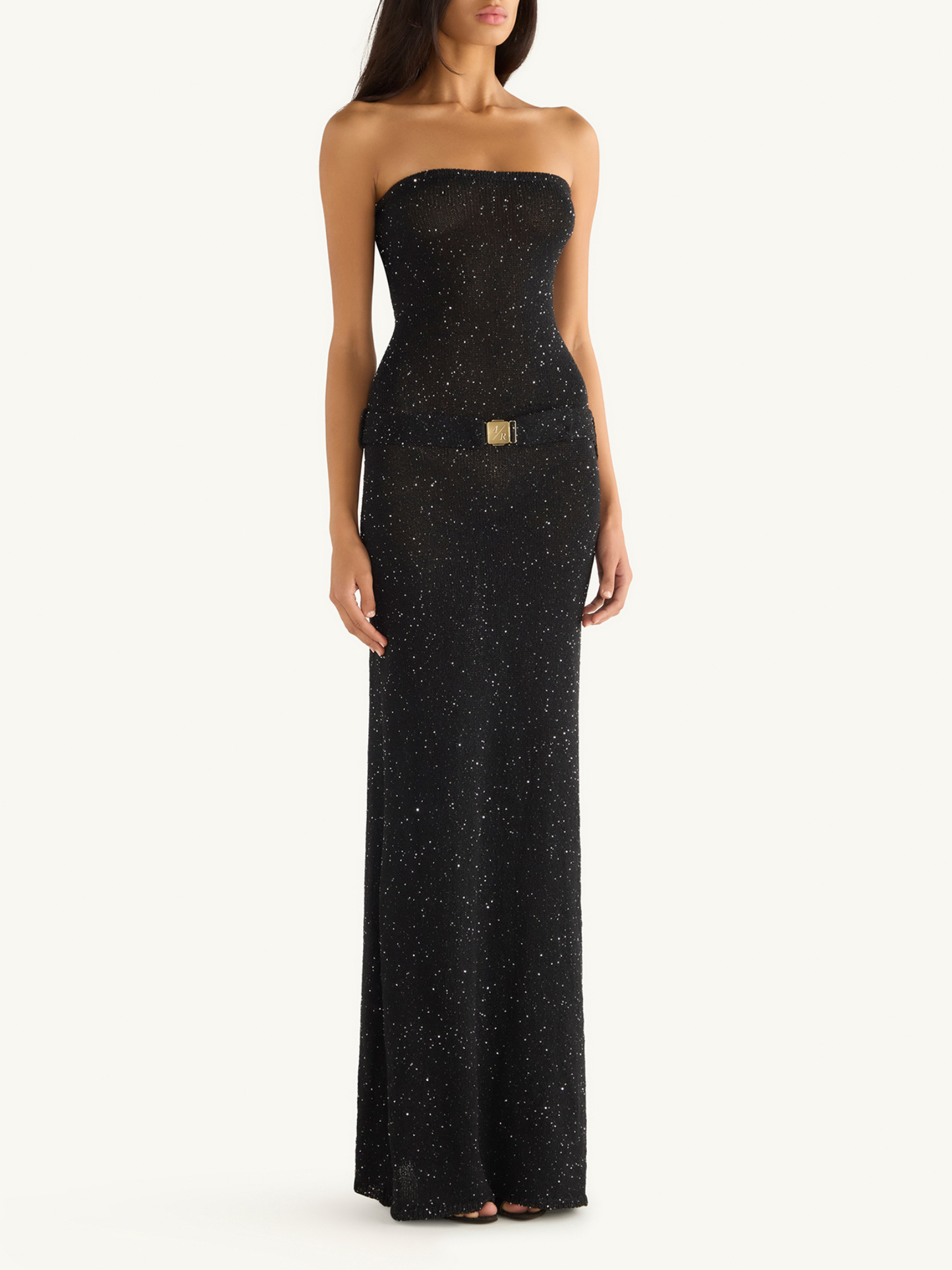 Gisele Dress - Black/Silver Sequin