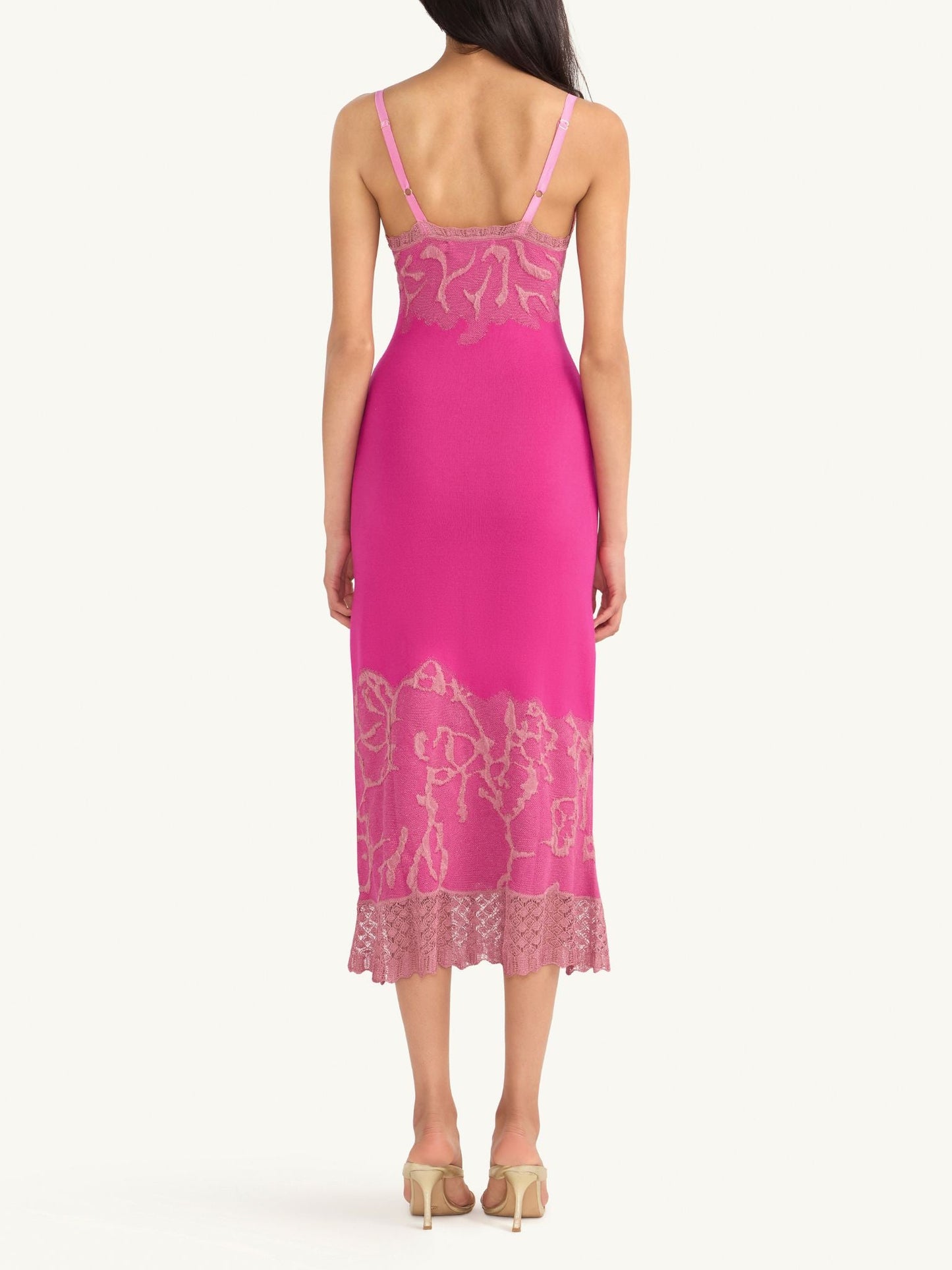Adele Midi Dress - Dark Rose