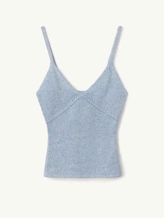 Carolina Camisole - Sky Blue Sequin