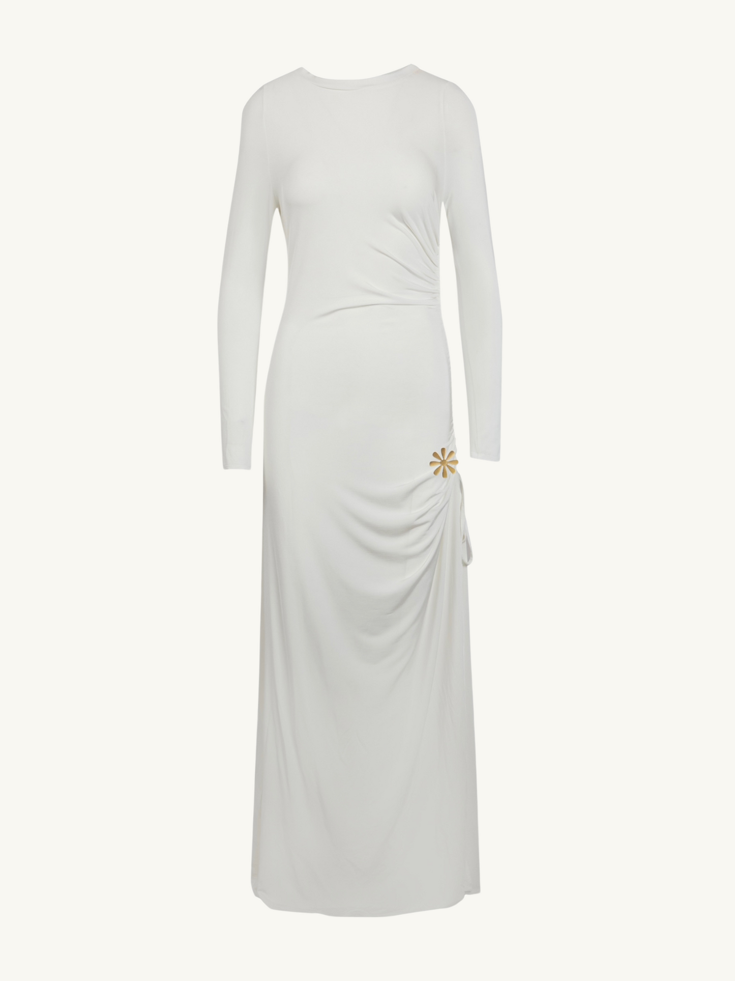 Tina Brooch Dress - Antique White