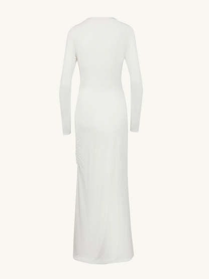 Tina Brooch Dress - Antique White