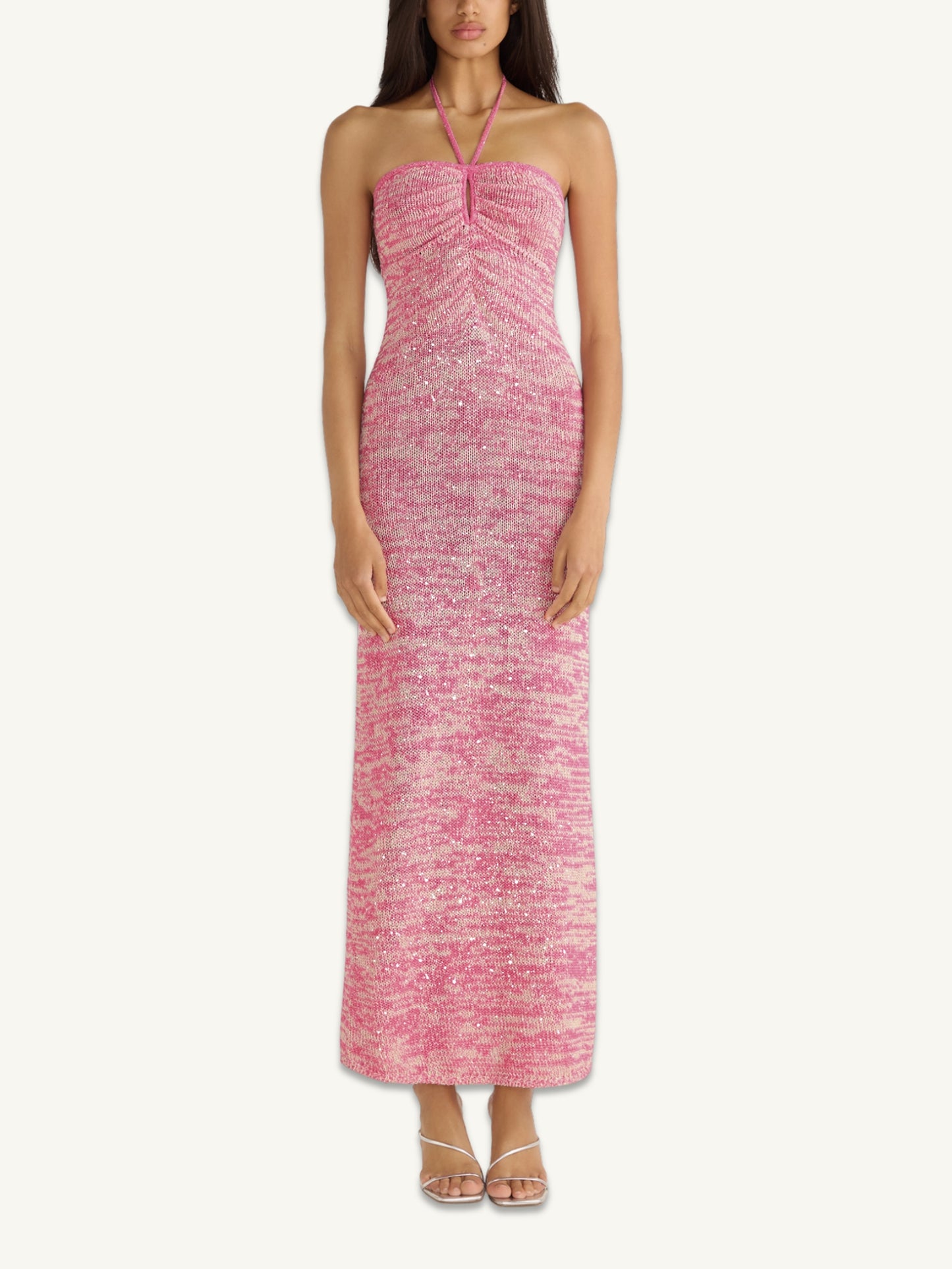 Olivia Halter Dress - Hydrangea Pink Sequin