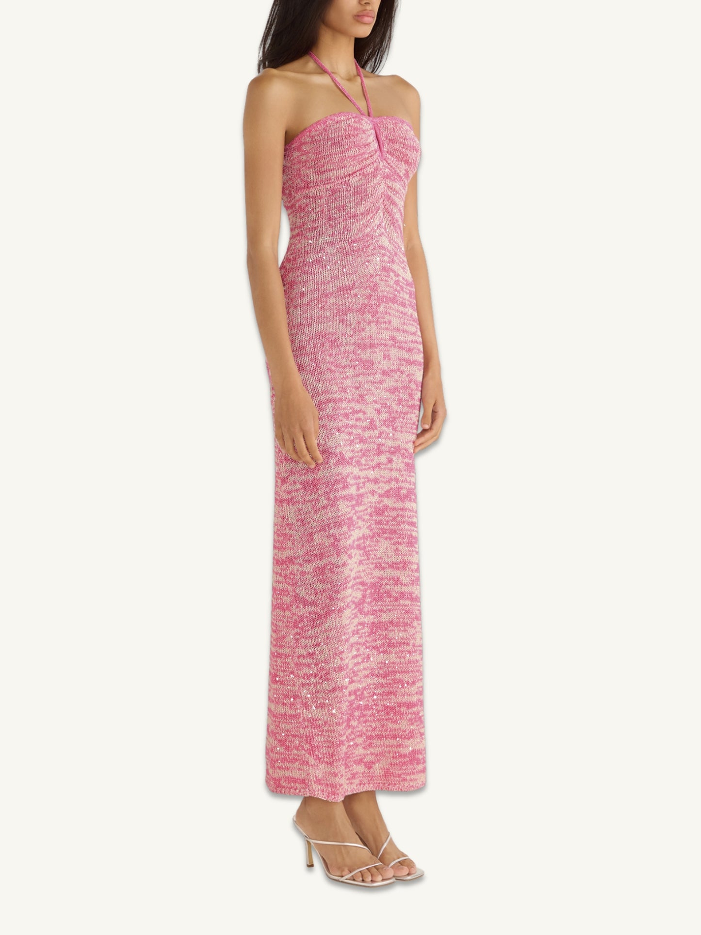 Olivia Halter Dress - Hydrangea Pink Sequin