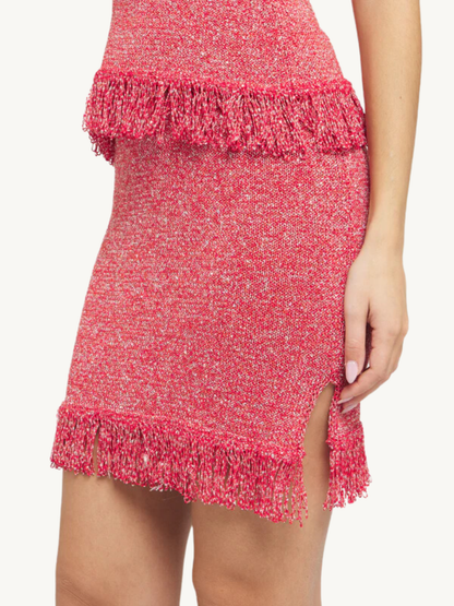 Dana Fringe Mini Skirt - Rossa Sequin