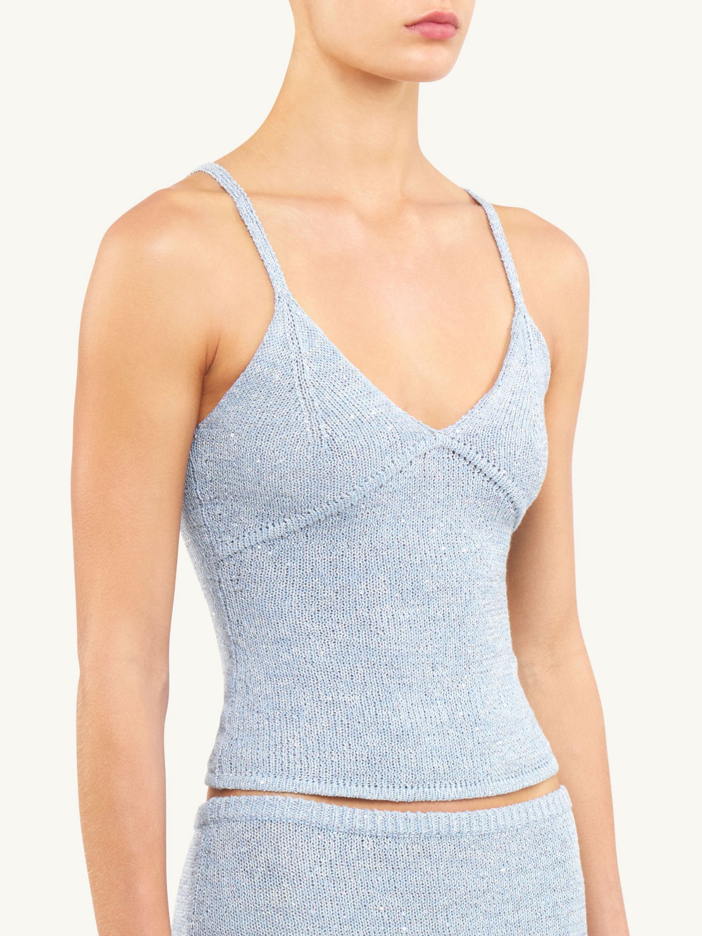 Carolina Camisole - Sky Blue Sequin