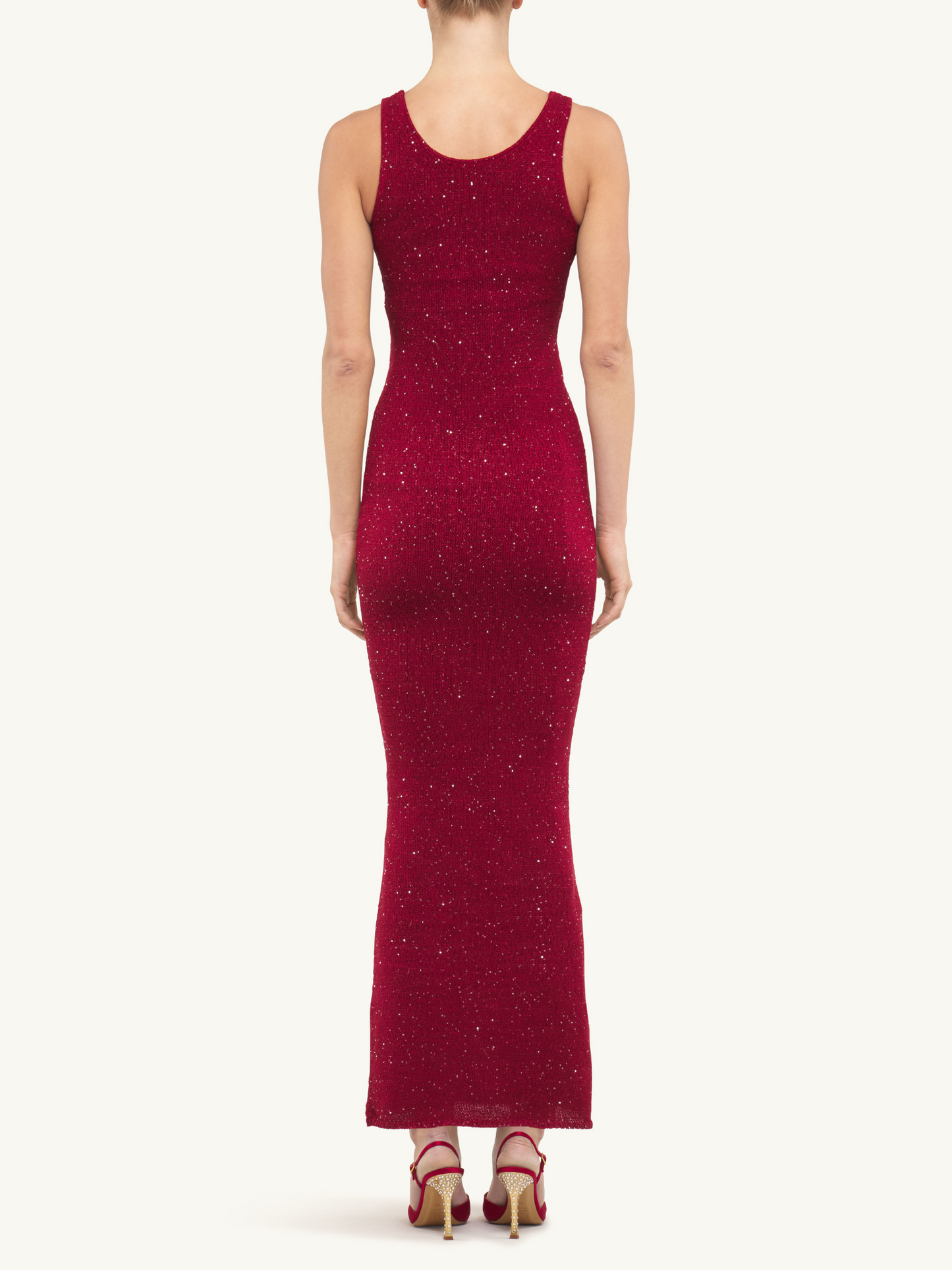 Ana Dress - Wine Sequin