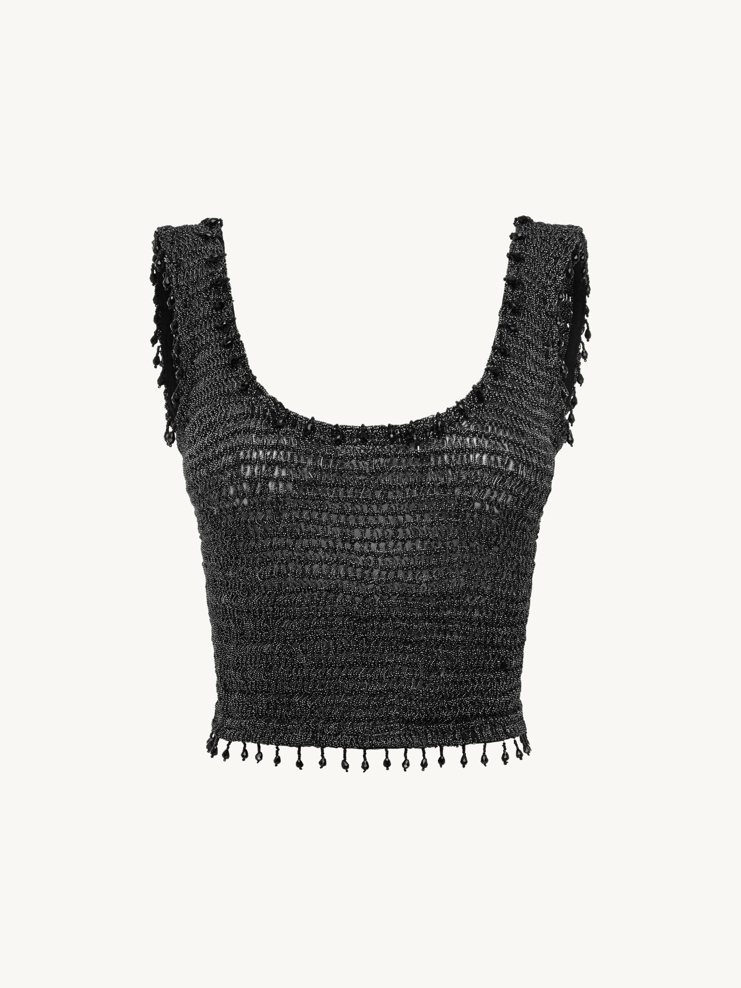Ana Hand Crochet Top - Onyx