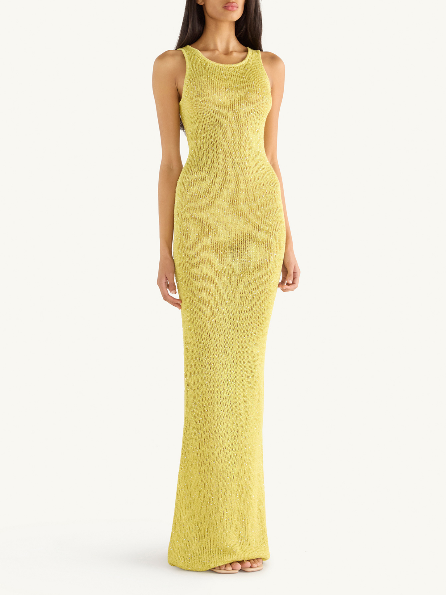 Natalia Dress - Chartreuse Sequin